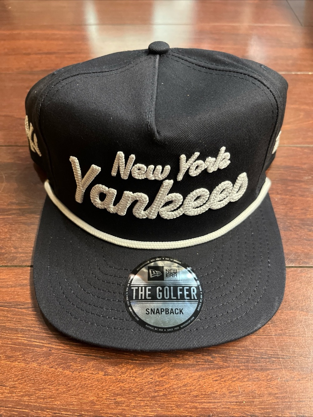 New York Yankees New Era The Golfer Script Hat Snapback Rope Cap Adjustable New
